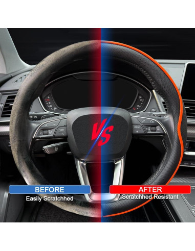 Cubierta de Volante de Cuero HAOTULE K54 Antideslizante 36-38 cm