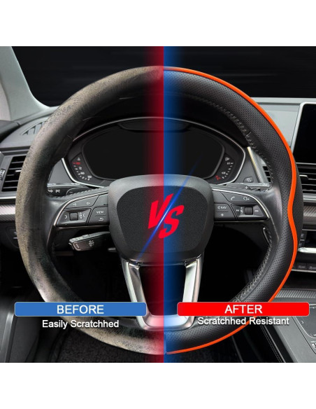 Cubierta de Volante de Cuero HAOTULE K54 Antideslizante 36-38 cm