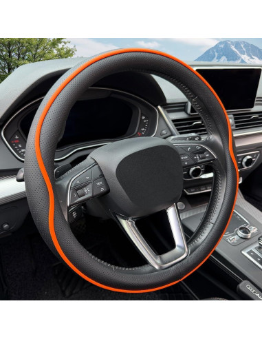 Cubierta de Volante de Cuero HAOTULE K54 Antideslizante 36-38 cm