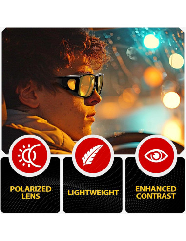 Gafas de Visión Nocturna TJUTR Polarizadas para Conducir