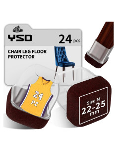 24 Protectores de Suelo de Silicona YSD para Patas de Silla Cuadradas