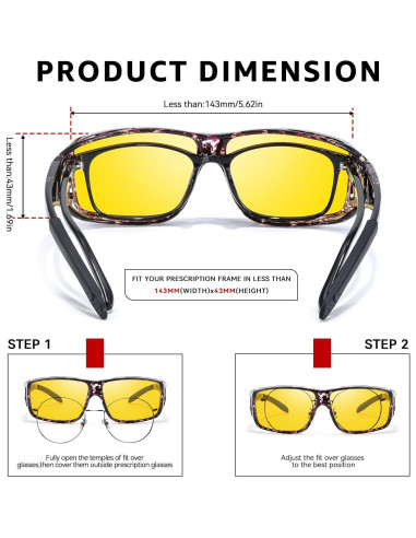 Gafas de Visión Nocturna TJUTR Polarizadas para Hombres y Mujeres