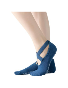 Calcetines Antideslizantes para Yoga y Pilates Mujer - Azul