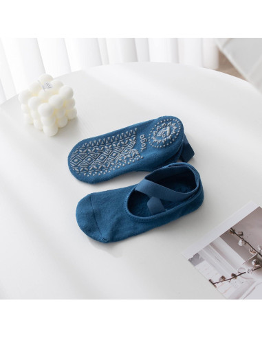 Calcetines Antideslizantes para Yoga y Pilates Mujer - Azul