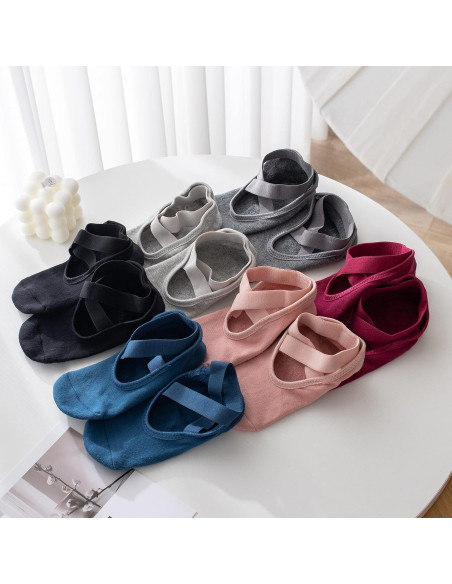 Calcetines Antideslizantes para Yoga y Pilates Mujer - Azul