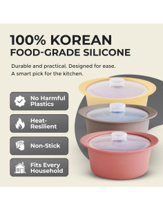 Vaporera de Silicona Amarilla 20oz SHINSUNG para Microondas 2