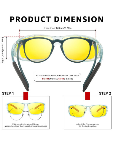 Gafas de Visión Nocturna TJUTR Polarizadas para Conducir
