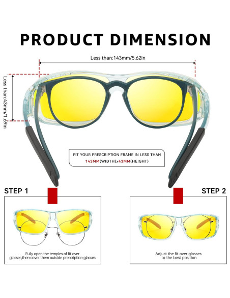 Gafas de Visión Nocturna TJUTR Polarizadas para Conducir Gafas de Visión Nocturna TJUTR Polarizadas para Conducir