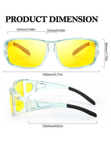 Gafas de Visión Nocturna TJUTR Polarizadas para Conducir