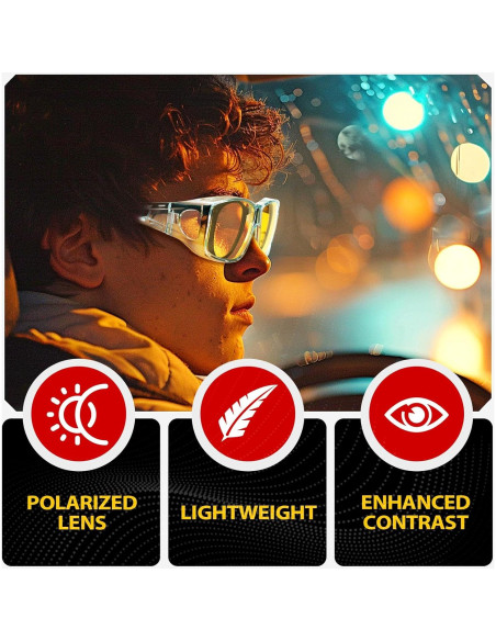 Gafas de Visión Nocturna TJUTR Polarizadas para Conducir Gafas de Visión Nocturna TJUTR Polarizadas para Conducir