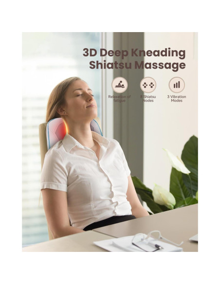 Masajeador de Espalda Shiatsu Comfier CF-1228-BLU con Calor