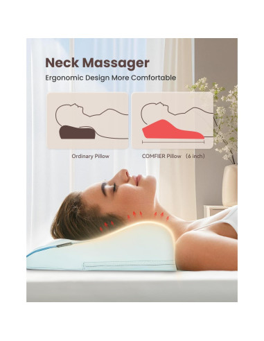 Masajeador de Espalda Shiatsu Comfier CF-1228-BLU con Calor