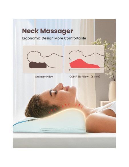 Masajeador de Espalda Shiatsu Comfier CF-1228-BLU con Calor