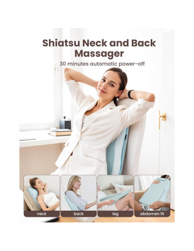 Masajeador de Espalda Shiatsu Comfier CF-1228-BLU con Calor