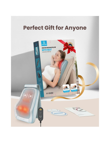 Masajeador de Espalda Shiatsu Comfier CF-1228-BLU con Calor