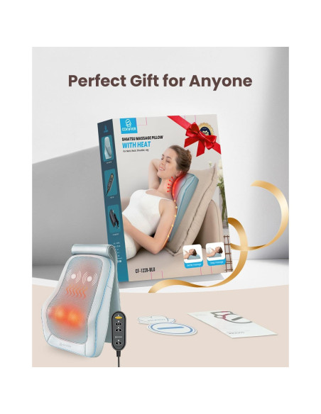 Masajeador de Espalda Shiatsu Comfier CF-1228-BLU con Calor