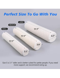 Almohada Cilíndrica Cozyhealth de Espuma Viscoelástica 45x9.9cm 2