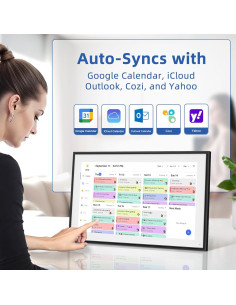 Calendario Digital de Pared 21.5" Herncptar Pantalla Táctil 2