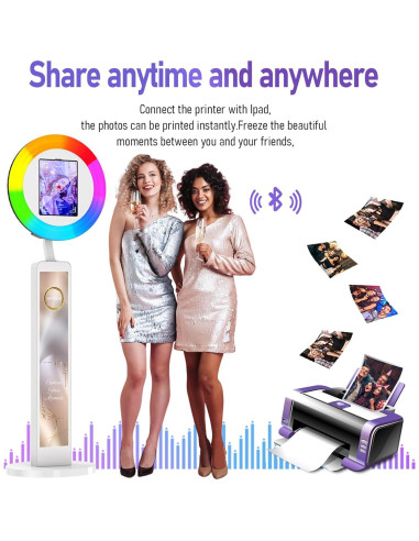 Cabina de Fotos Portátil HARZHI para iPad 10.2" a 12.9"