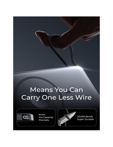 Batería Portátil MagSafe LISEN 10000mAh para iPhone y Apple Watch