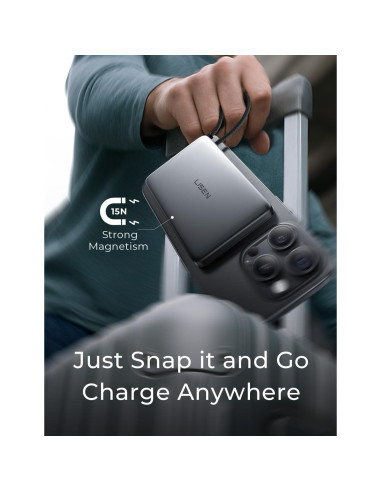 Batería Portátil MagSafe LISEN 10000mAh para iPhone y Apple Watch