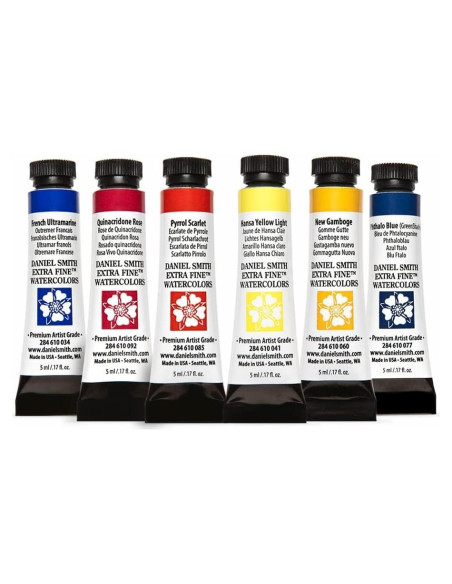 Acuarelas Extra Finas DANIEL SMITH - Juego Esenciales 6 Tubos 5ml