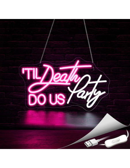 Luz de Neón LED Til Death Do Us Party para Decoración