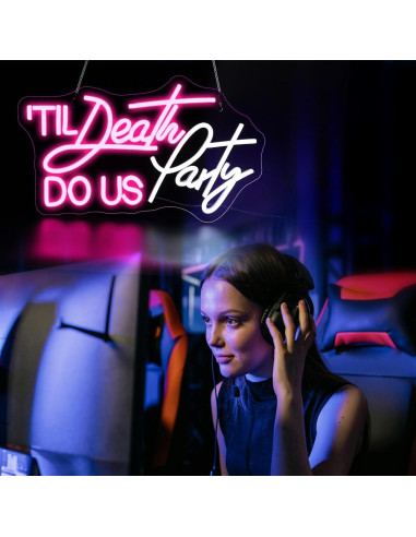 Luz de Neón LED Til Death Do Us Party para Decoración