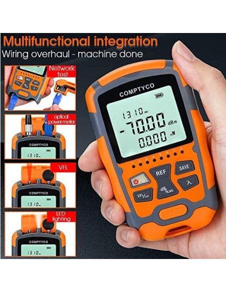 Probador de Fibra Óptica 4 en 1 YICIZOL OPM&VFL-30km