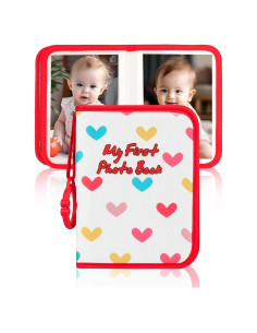 Álbum de Fotos para Bebés Niselity - 21 Páginas Suave Rojo