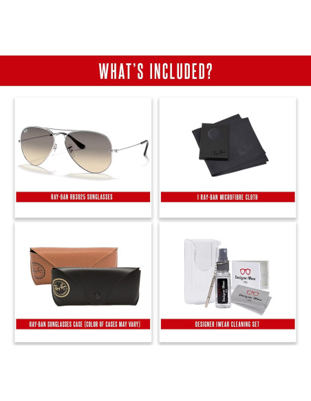 Gafas de sol Ray-Ban RB3025 Aviator Metal 58mm + Kit de cuidado Gafas de sol Ray-Ban RB3025 Aviator Metal 58mm + Kit de cuidado