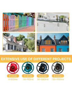 Pistola de Pintura Eléctrica LESONJOY 1000W Amarillo 4 Boquillas 2