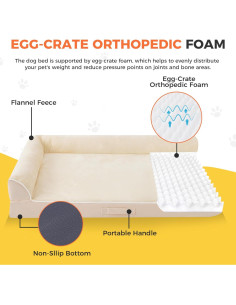 Cama Ortopédica para Perros Grandes Aeroluxe Beige 91x68cm 2