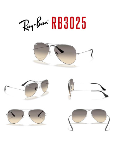 Gafas de sol Ray-Ban RB3025 Aviator Metal 58mm + Kit de cuidado