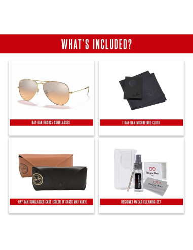 Gafas de sol Ray-Ban RB3025 Aviator Oro/Marrón 55mm + Kit