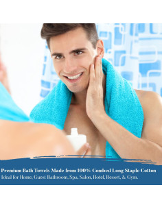 Conjunto de Toallas de Baño DAN RIVER Aqua 4 Piezas 100% Algodón 2