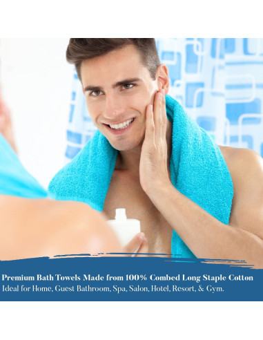 Conjunto de Toallas de Baño DAN RIVER Aqua 4 Piezas 100% Algodón