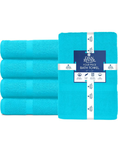 Conjunto de Toallas de Baño DAN RIVER Aqua 4 Piezas 100% Algodón