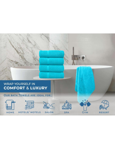 Conjunto de Toallas de Baño DAN RIVER Aqua 4 Piezas 100% Algodón