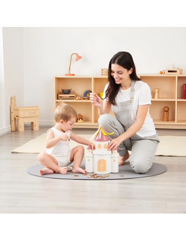 Alcancía de Cerámica Castillo Rosa Kate & Milo 17.78x9.53x23.50cm