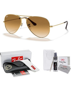 Gafas de sol Ray-Ban RB3025 Aviator Dorado 62mm + Kit iWear 2