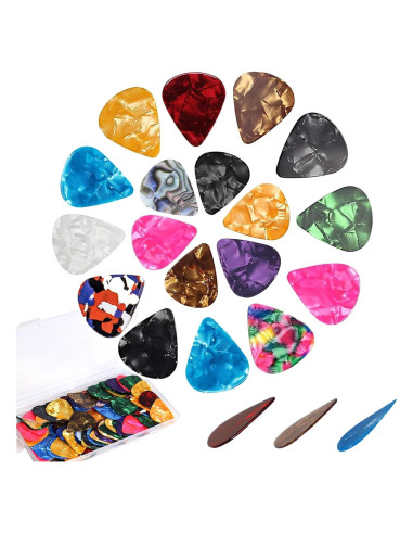 Paquete de 120 Púas de Guitarra Celuloide 0.46-0.96mm