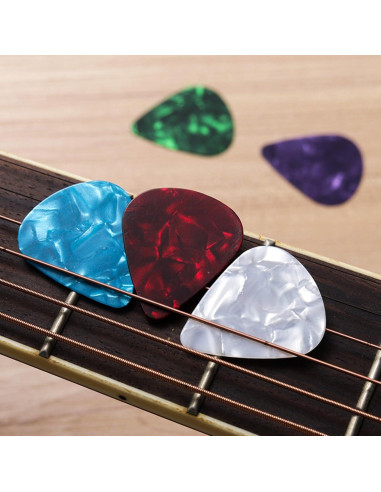 Paquete de 120 Púas de Guitarra Celuloide 0.46-0.96mm