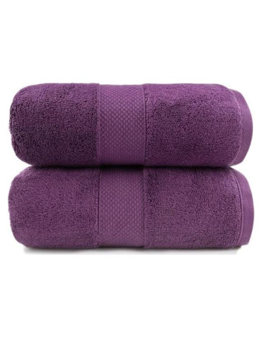 Juego de Toallas de Baño Maisonette 100% Algodón Egipcio 2 Piezas Mora