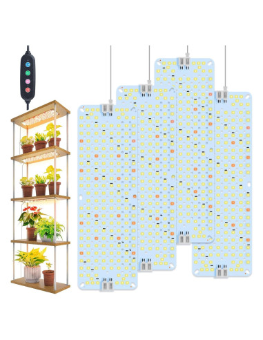 FECiDA 4 Paneles de Luz de Crecimiento LED 40W para Plantas
