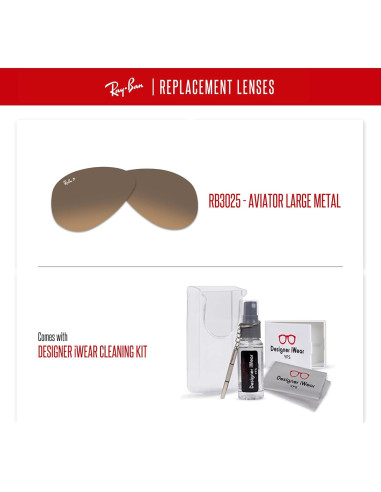 Lentes Ray-Ban Aviator RB3025 58mm Polarizados Marrón