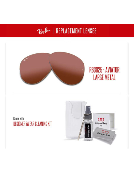 Lentes Ray-Ban Aviator RB3025 58mm Espejo Rosa + Kit Cuidado Lentes Ray-Ban Aviator RB3025 58mm Espejo Rosa + Kit Cuidado