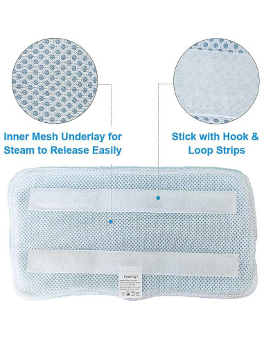 Almohadillas de Vapor Fushing 7 Pcs Microfibra Lavables Azul