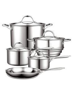 Juego de Utensilios de Cocina Cooks Standard 9 Piezas Acero Inoxidable