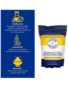 Baño de Sal de Epsom Doctor Butler 907g - Alivio Hemorroides 2